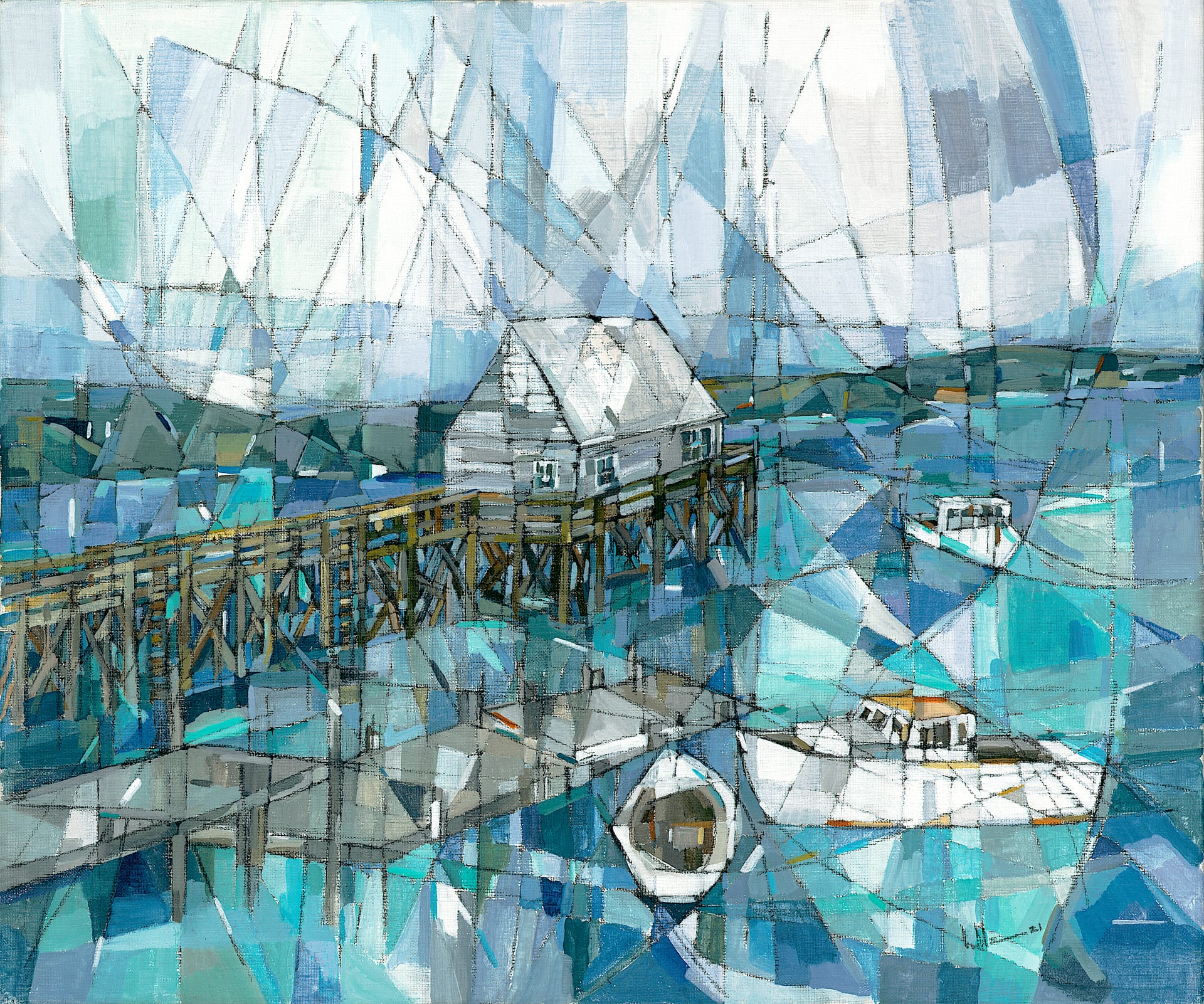 Friendship Harbor, 1999 — painting by Eveline Henner