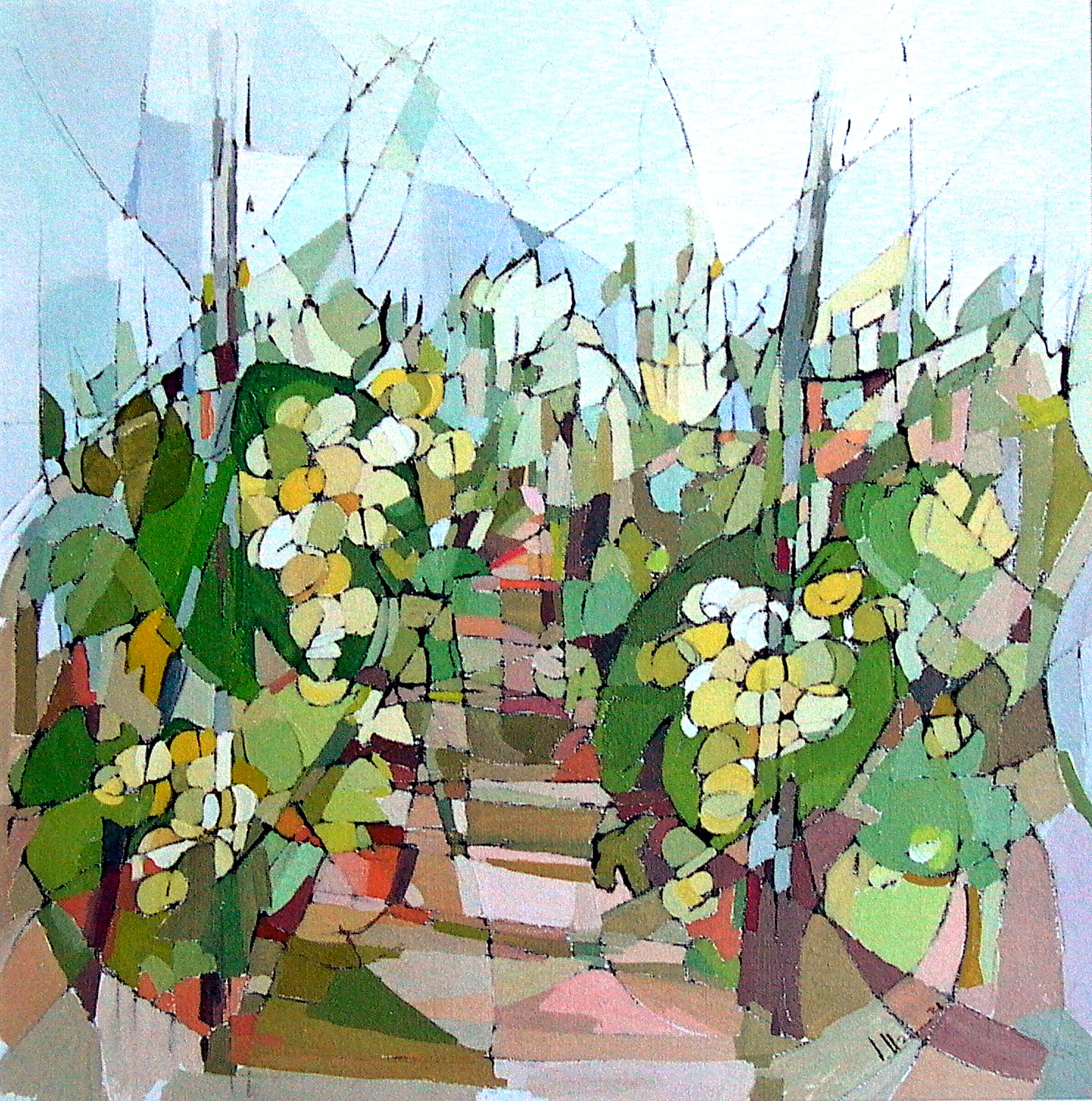 In The Vineyard I, 1990 — painting by Eveline Henner
