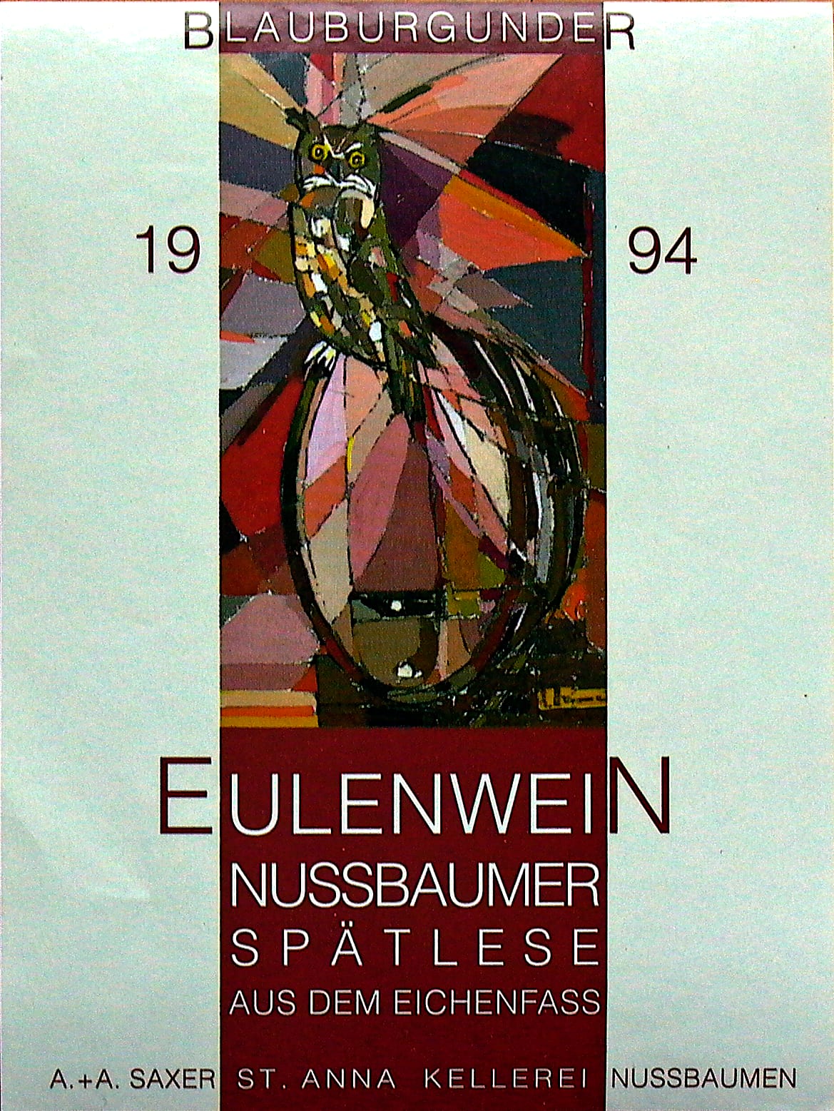 Nussbaumer Eule — painting by Eveline Henner